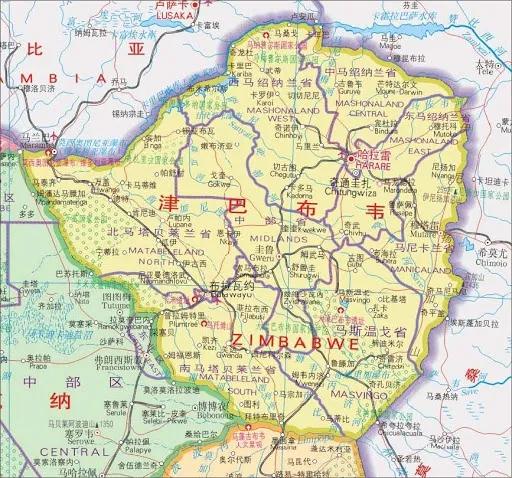津巴布韦地图