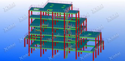 组合式钢结构设计3D模型