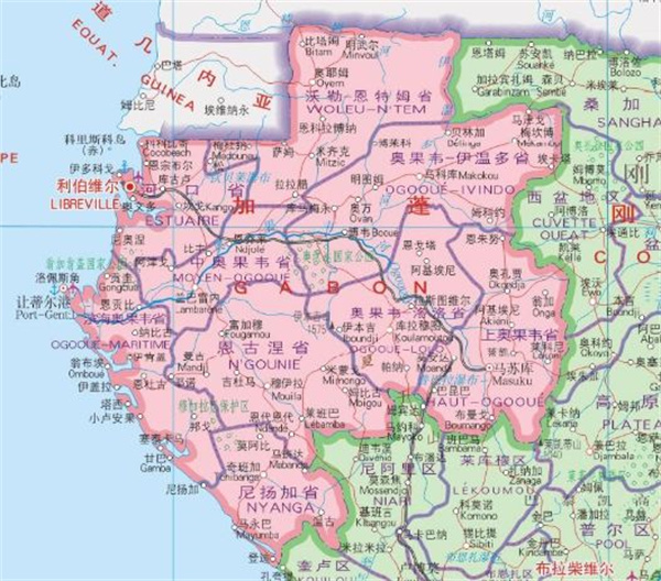加蓬地图